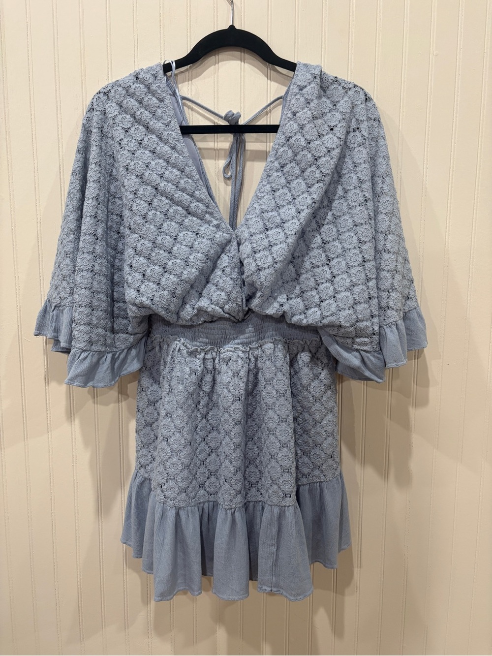 1.4.3. Story by Line Up Powder Blue Ruffle Mini Dress
